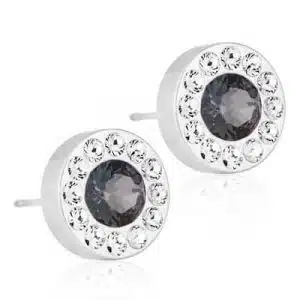 Blomdahl titan örhänge BRILLIANCE HALO CRYSTAL/BLACK DIAMOND