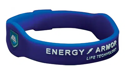 EA Energi armband blå vit text
