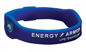 EA Energi armband blå vit text