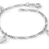 Pia Pär Emalj silver Rosa armband