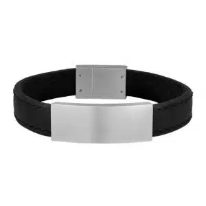 Son of noa läderarmband med platta