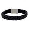 Läderarmband svart 23 cm