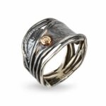 Unik silver ring Handgjord från By Birdie Hubble Silver guld diamant