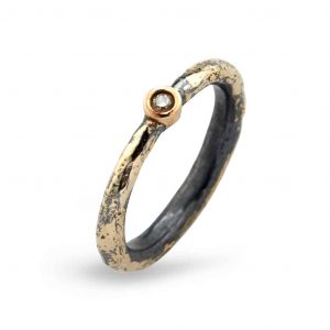 By Birdie ring Heritage Golden med en diamant