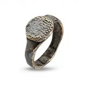 Hand gjord Silver Ring Mani Coin silver