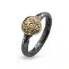 By Birdie ring Sol Coin Pavé