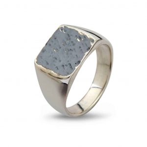 Klackring Hamrad ring från By Birdie i silver