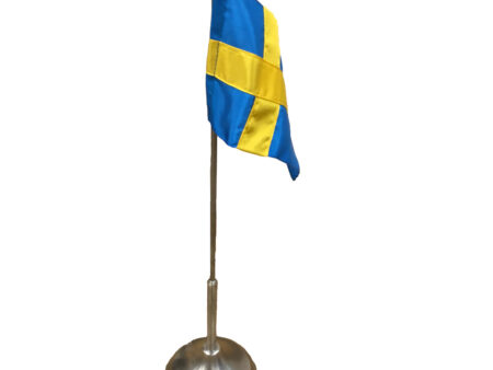 Dop flagga i tenn svensk tillverkad