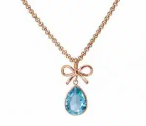 Ingnell Halsband Molly i rose med Aqua sten