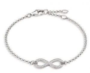 Thomas sabo fotlänk ankellänk infinity silver med stenar