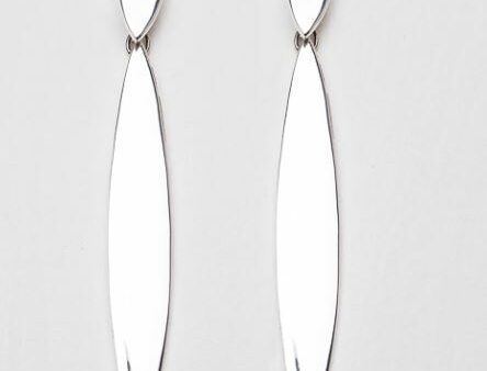 Örhänge Elips från Liga Design långa flotta silver örhänge