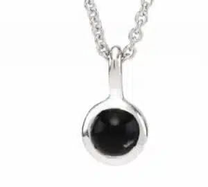 Sweet silver halsband Svart onyx petit