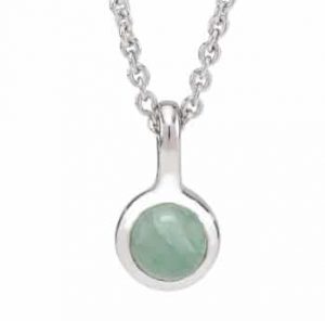 Sweet silverhalsband grön Petit