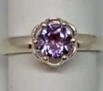 Månadssten februari Ametist silver ring