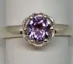 Månadssten februari Ametist silver ring