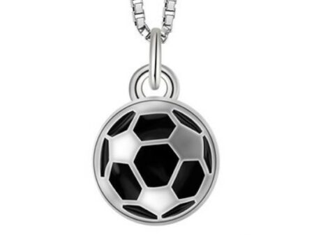 fotboll svart halsband silver pia pär