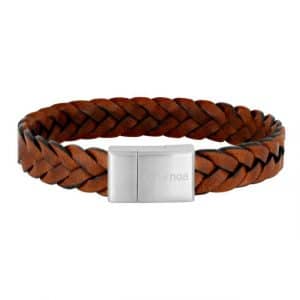 Läderarmband brun med magnetlås son of noa 19cm