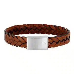 Läderarmband brun med magnetlås son of noa 19cm