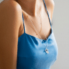 Violet halsband lång kedja